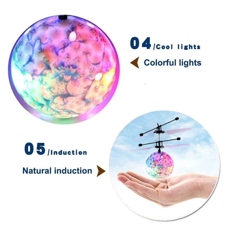 Новый Инфракрасный Индукционная беспилотный Летающий светодиодное освещение мяч вертолет детская игрушка жест-зондирования не нужно