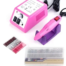 20000 ОБ/мин Электрическая дрель для маникюра, педикюра, машинка для маникюра, инструменты для ногтей, 30 шт. алмазные сверла для ногтей, фрезы, роторные заусенцы