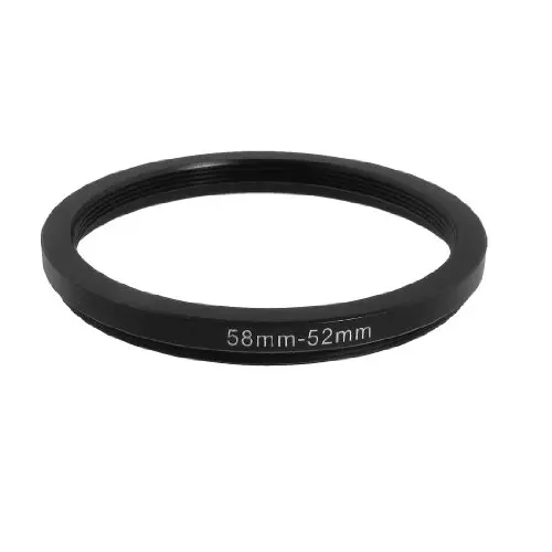

58mm-52mm 58mm to 52mm Black Step Down Ring Adapter for Camera