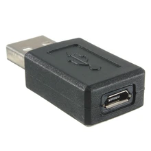 Портативный Micro USB Женский к USB Мужской адаптер конвертер Разъем Мужской 2 Женский для мобильных смартфонов адаптер Черный