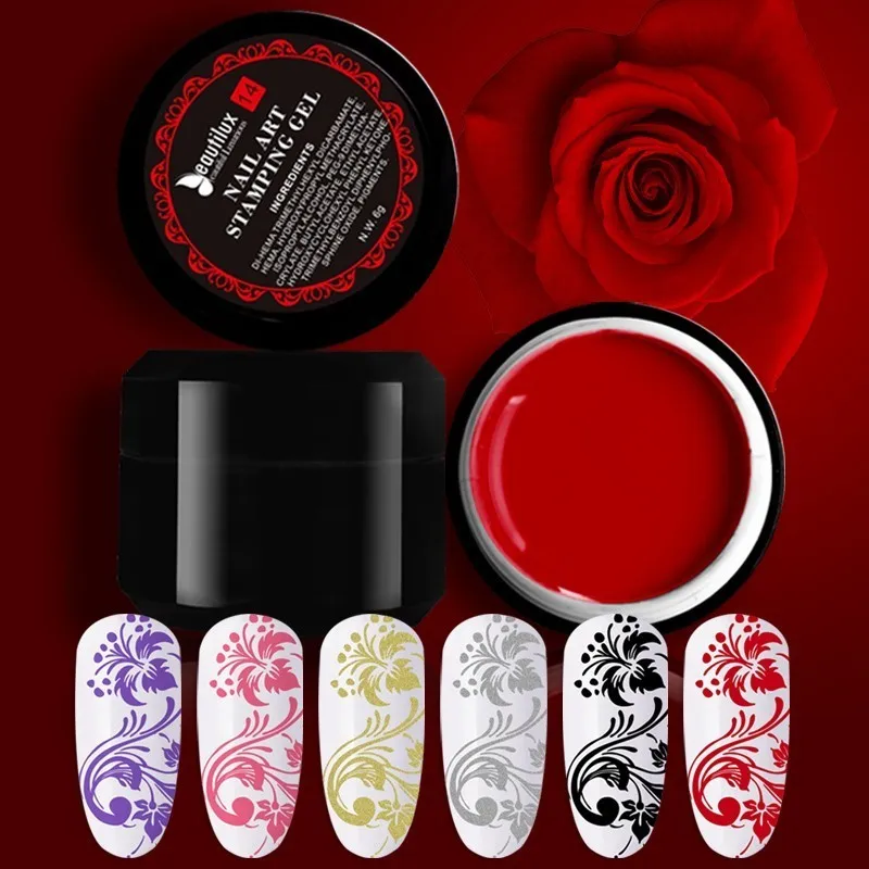 

Beautilux 1pc Nail Art Stamping Gel UV LED Nails Printing Transfer Gel Soak Off Gels Nail Polish Lacquer For Nail Design 6g