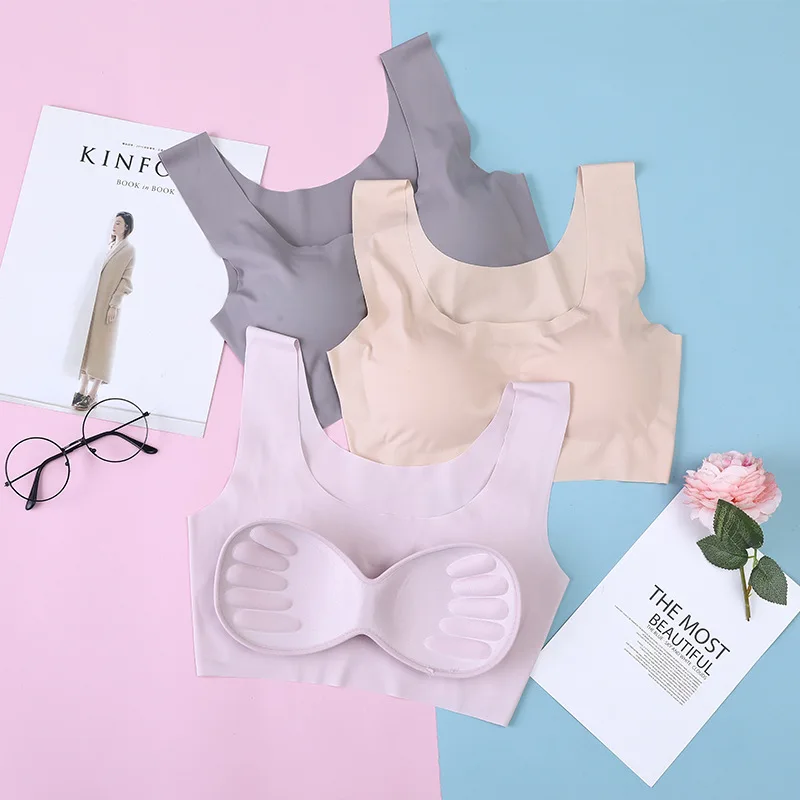 

Women Lingerie Seamless Bra Explosion Japanese Underwear Comfortable Sleep Sports Solid Color Girl Bralette