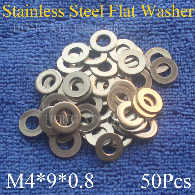 50Pcs Large M4*9*0.8mm Stainless Steel Flat Washer Price High Quality