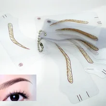 12 шт. трафарет для перманентного макияжа бровей различной формы для глаз Munsu шаблонная Модель Набор инструментов для макияжа