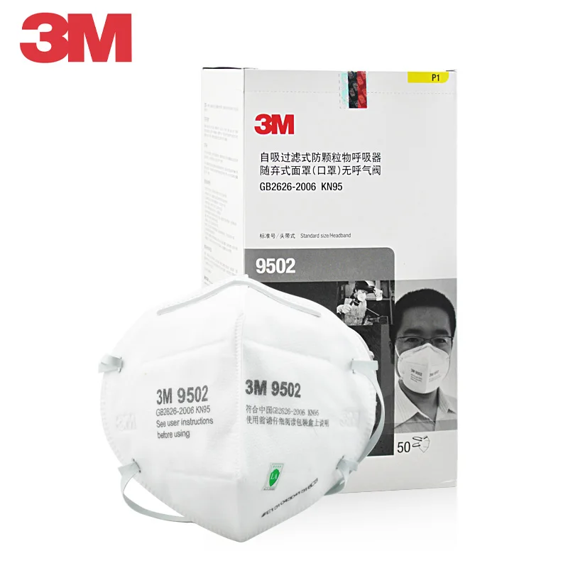 

3M 9502 50PCS Safety Masks KN95 Standard Anti-particulate matter Anti PM2.5/smog Protective Industrial Dust mask