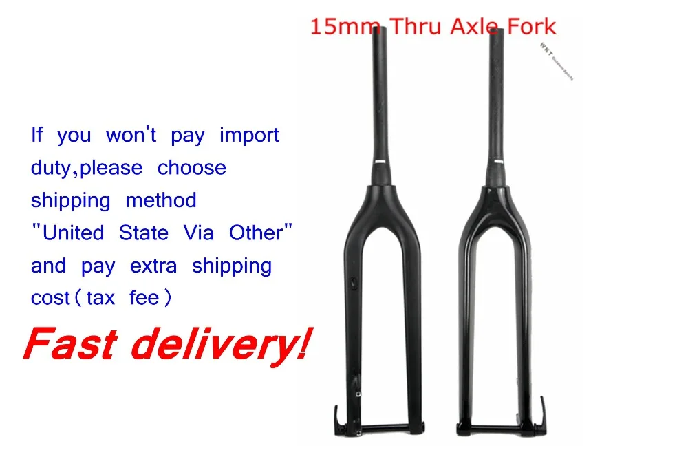 2017 Bicycle Carbon Fork Tapered 3k Black Full Carbon Fork MTB Carbon Cycling Bike Fork Mountain 1-1/8