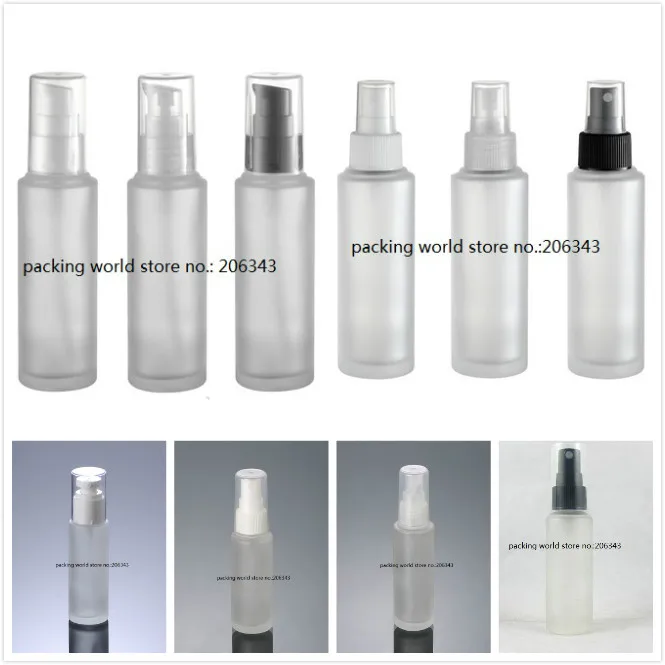 

50ml frosted glass bottle with plastic lotion pump, sprayer pump for lotion/emulsion/serum/foundation/toner/water/toilet packing