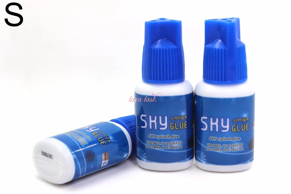 Free Shipping,Original Korea Sky Adhesive Glue S Type blue cap for Eyelash Extensions MSDS Eyelash Adhesive S type,5ml