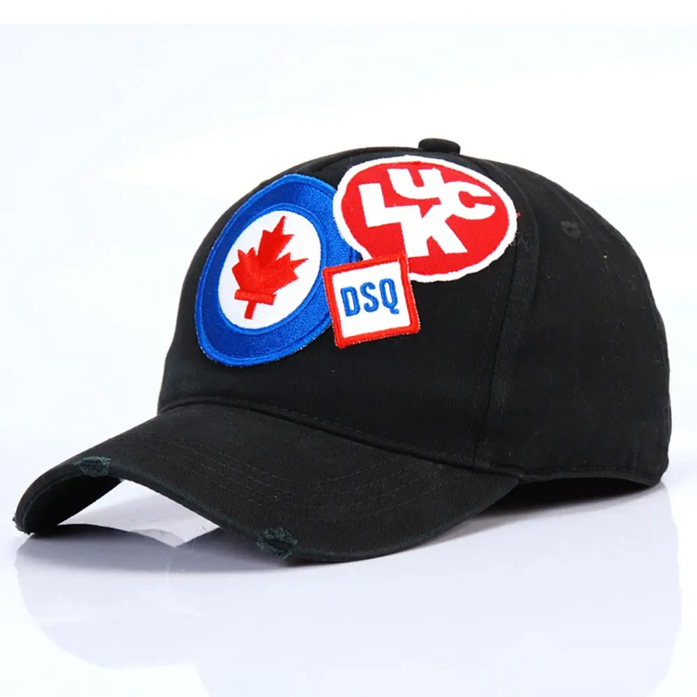 Gorra de béisbol DSQICOND2 DSQ de alta calidad para hombre, Hip Hop, Hip Hop, sombreros para papá, ropa de calle negra, azul, Gorra Beisbol
