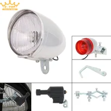 6V 3W Bicycle Cycling Dynamo Lights Set Safety Headlight Rearlight LED Lamp