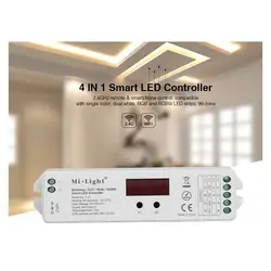 DC12V/24 V 2,4G беспроводной Управление Mi. Light LS1 15A 4 в 1 Smart Светодиодный Управление Лер диммер для одного Цвет, ЧМТ, RGB RGBW Светодиодные ленты