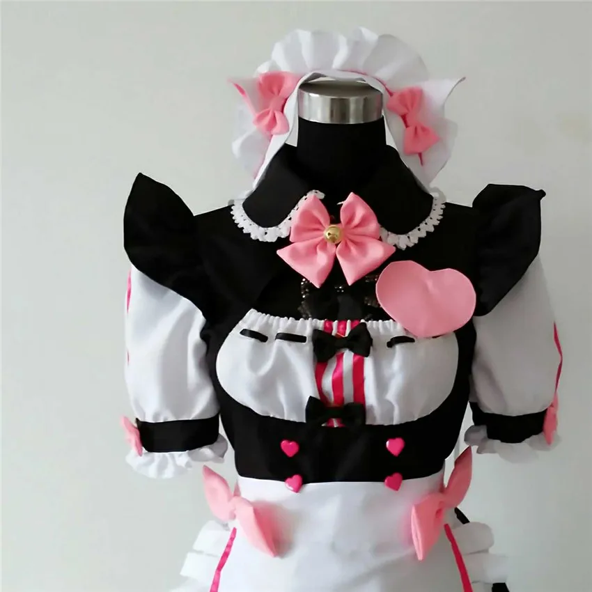 JP Аниме Nekopara Chocola maid Косплей Костюм на заказ Хэллоуин Ванильная Горничная косплей