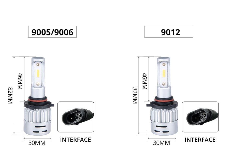 VooVoo H4 LED H7 H11 3000K 4300K 6500K 8000K H8 H1 9005 9006 DOB Car Headlight Bulb Auto Fog Light 72W 12000LM LED Headlamp 12V (18)