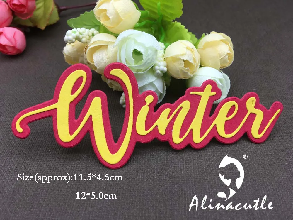 

AlinaCraft METAL CUTTING DIES big shadow words winter Scrapbooking paper craft card album punch stencil art cutter