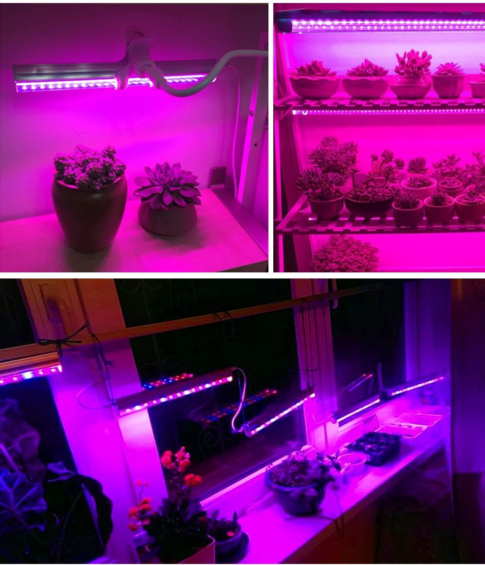 Полный спектр светодиодный светильник для выращивания 6 Вт 12 Вт 18 Вт 24 Вт 85-265 в T5 трубка Фито лампа SMD 5730 фитолампия для гидропонных растений