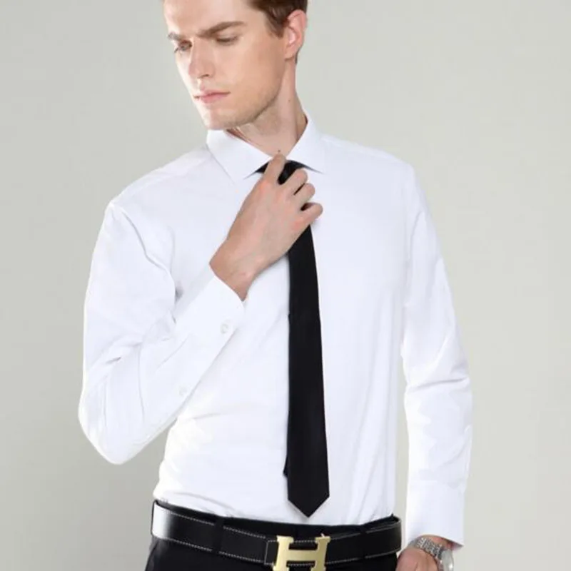 Для бизнесмена официальный костюм для работы однобортная рубашка Camisa из чистого