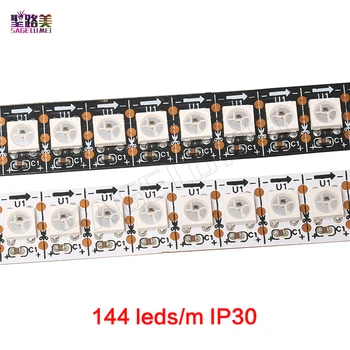 

DC5V WS2812B 1m/3m/5m 30/60/74/96/144 pixels/leds/m Smart led pixel strip,Black/White PCB,WS2812 IC;WS2812B/M,IP30/IP65/IP67