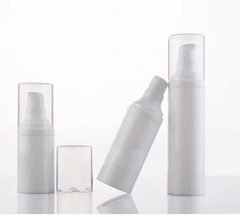 

24 x 15ml White Airless Pump Lotion Bottle,Airless Container,Cosmetic Packaging.mechanical spring not touching liquid