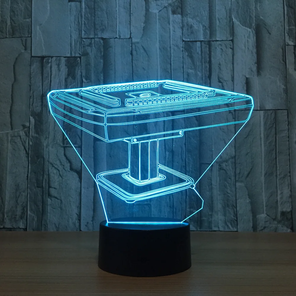 Mahjong Desk 3D Night Light Usb LED 7 Colors Changing 3D Lamp Touch