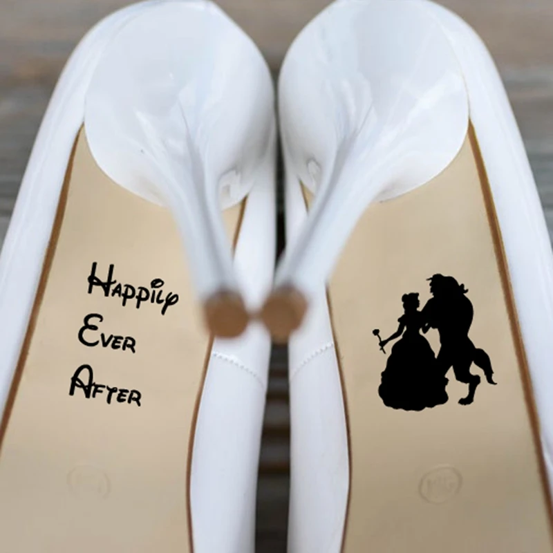 Beauty and the Beast Wedding Shoe Vinyl Stickers