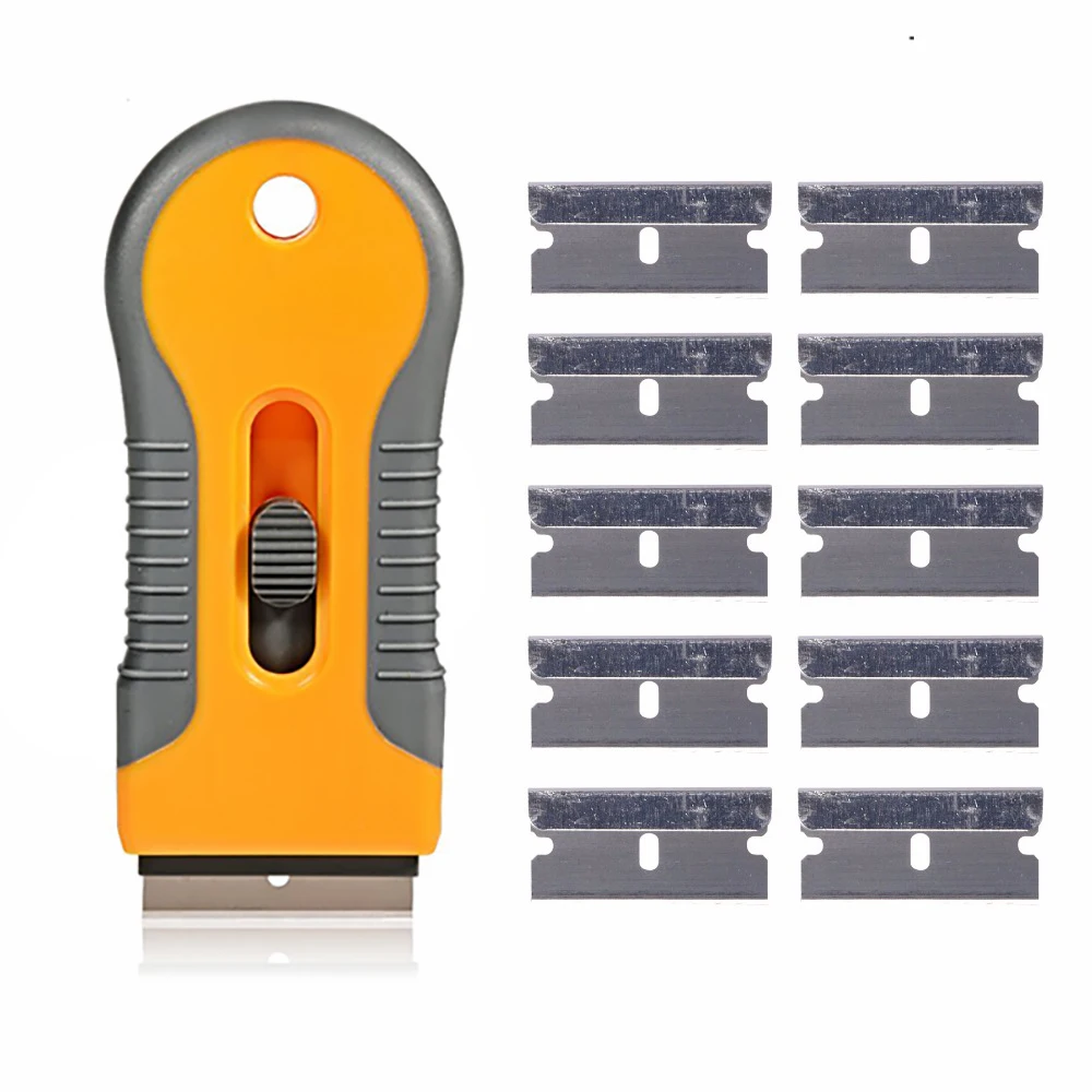 EHDIS Auto Ceramic Glass Oven Razor Scraper+10pcs Razor Blade Window