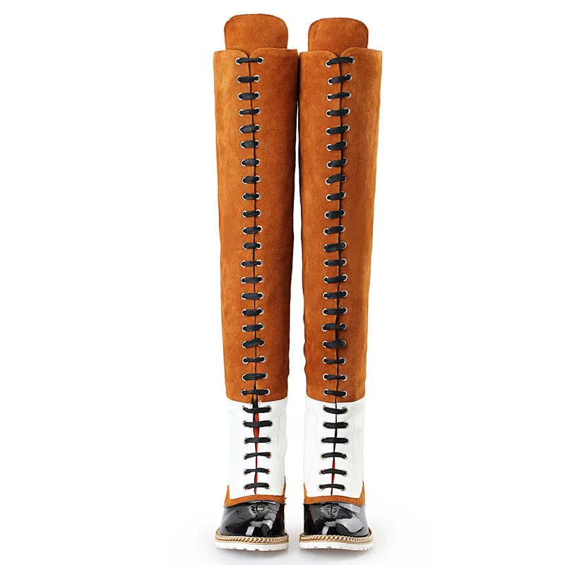 Prova-Perfetto-2018-Retro-Over-The-Knee-Boots-Women-Real-Leather-Suede-Long-Boots-Chain-Cross (2)
