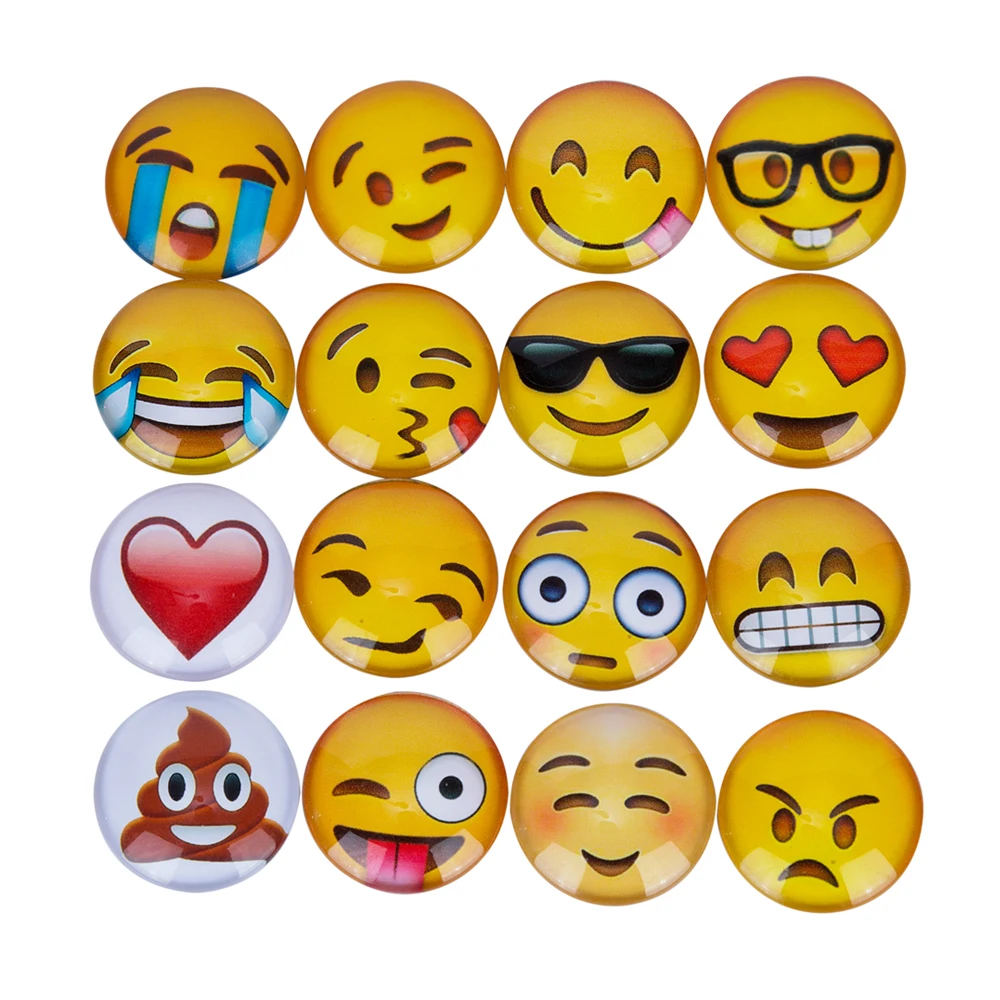 

16Pcs/set Cute Emoji Patterns Fridge Magnets Sticker Cartoon Emoji Notes Message Home Decor Magnetic Sticker Super Magnet