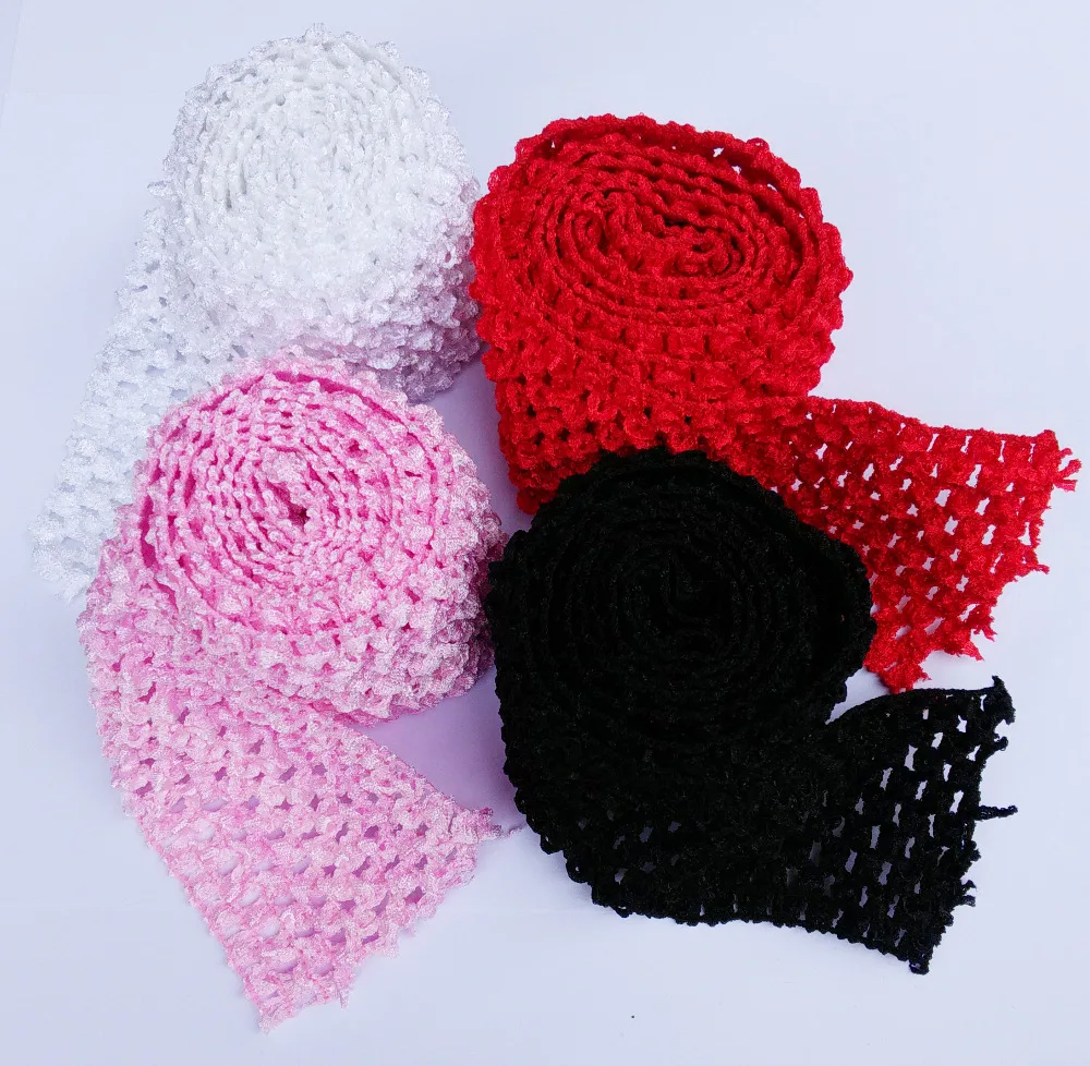 2.75" Crochet tutu bands Elastic Stretchy Waistband Headband Hairband