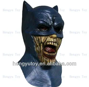 

ADULT BATMAN LATEX FULL MASK THE DARK KNIGHT RISES BATMAN MASKS