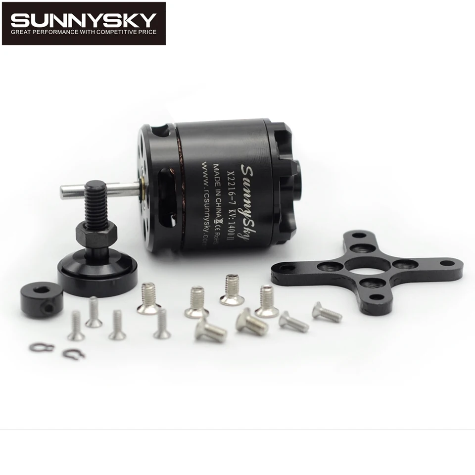 Moteur sans balais série x2216 (arbre plat/arbre de sortie arrière) 880kv / 1100kv / 1250kv / 1400kv / 2400kv pour drone à voilure fixe rc (1PC X2216 880KV