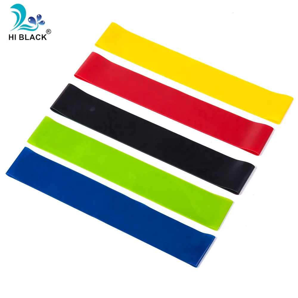 HI BLACK Resistance Band Set 4/5 Levels Nature Latex Gym Strength