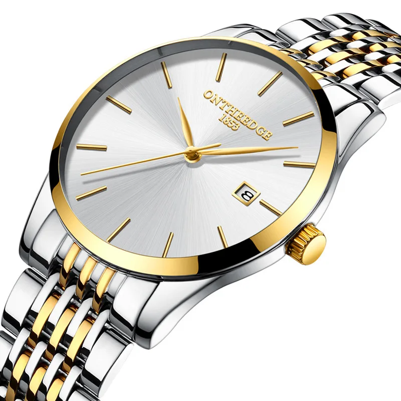 

2019 Men's Watches Top Brand Luxury Ultra-thin Stainless Steel Male Clock Date Waterproof Fashion Quartz Business Men Wristwatch