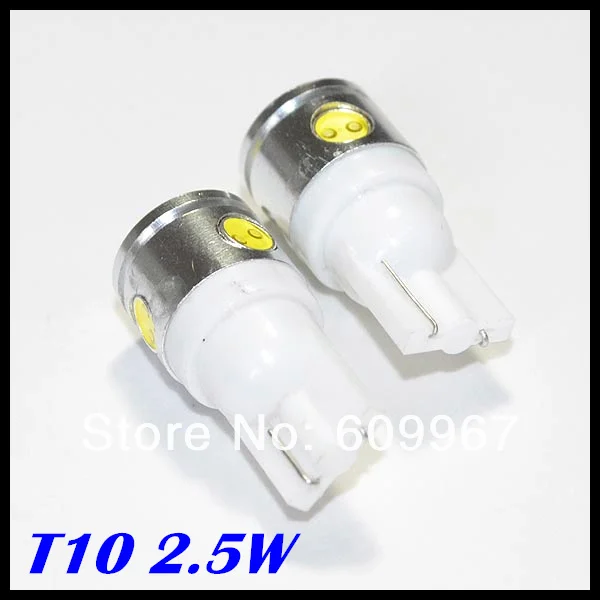 

wholesale 500pcs 2.5W high power light T10 168 W5W Car LED Wedge Light Bulb T10 LED Reverse Backup Lights, Parking Light