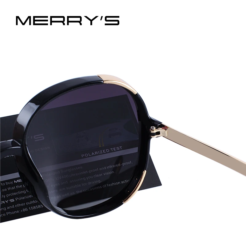 Женские дизайнерские круглые градиентные солнцезащитные очки MERRY'S