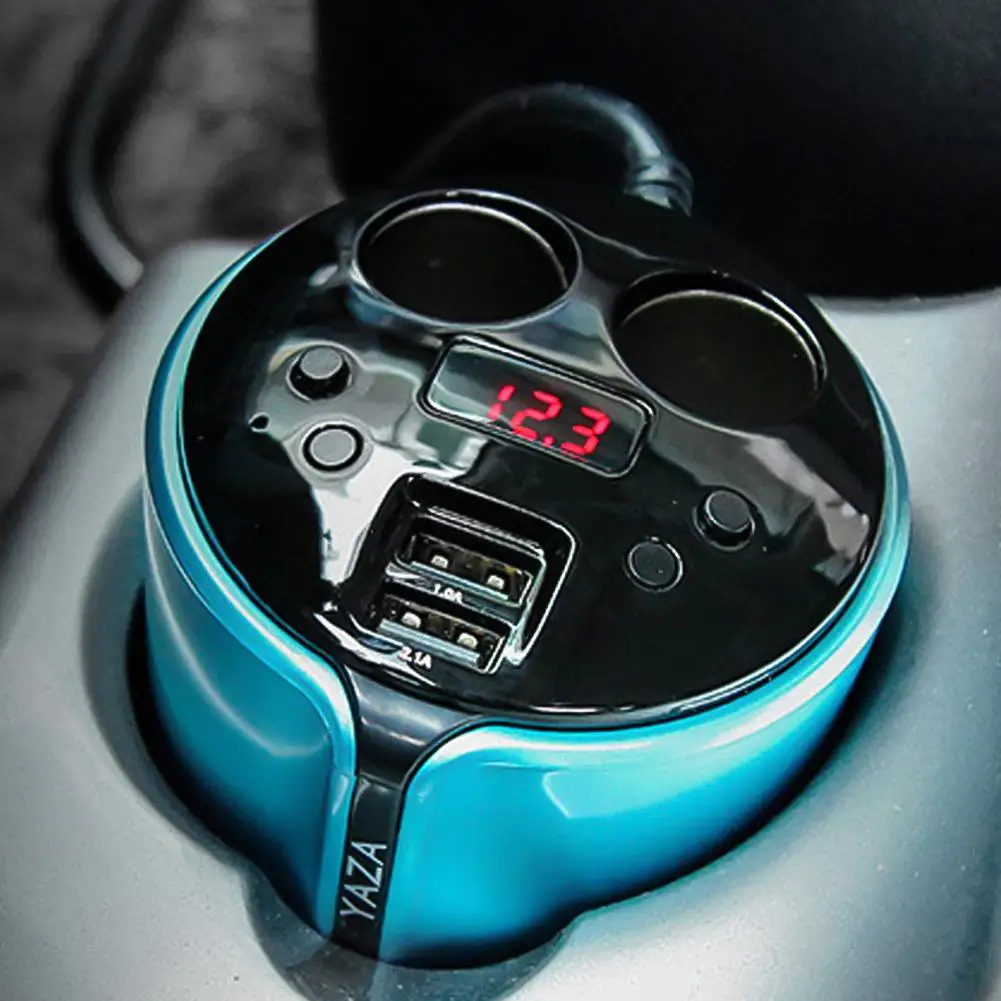 

YZD-V9 Cup Shape Car Bluetooth MP3 Player Dual USB Hands-free FM Transmitter Car Phone Tablet Charger