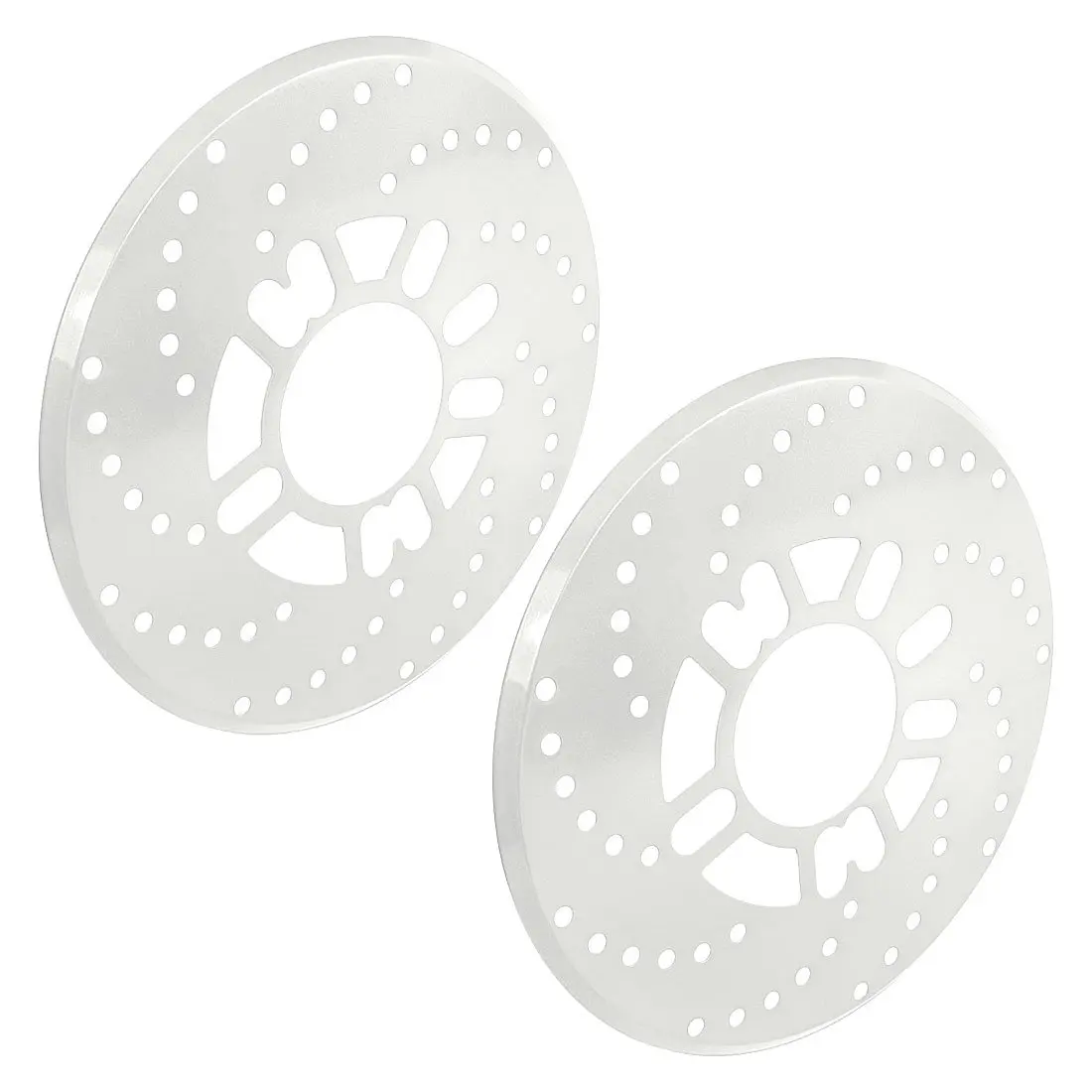 

Car Siver Tone Disc Brake Simulater Cross Drilled Rotor Cover 2 Pcs