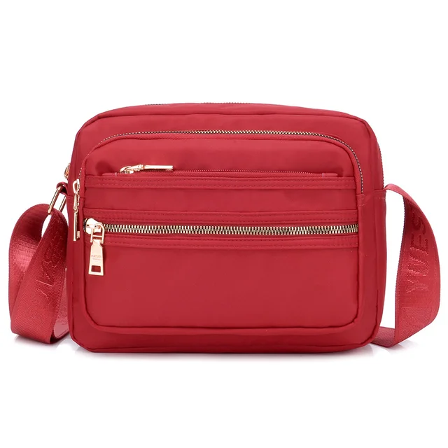 Women Fashion Solid Color Zipper Waterproof Nylon Shoulder Bag Female Crossbody Bag Ladies Bolsa Waterproof Travel Messenger Bag 4