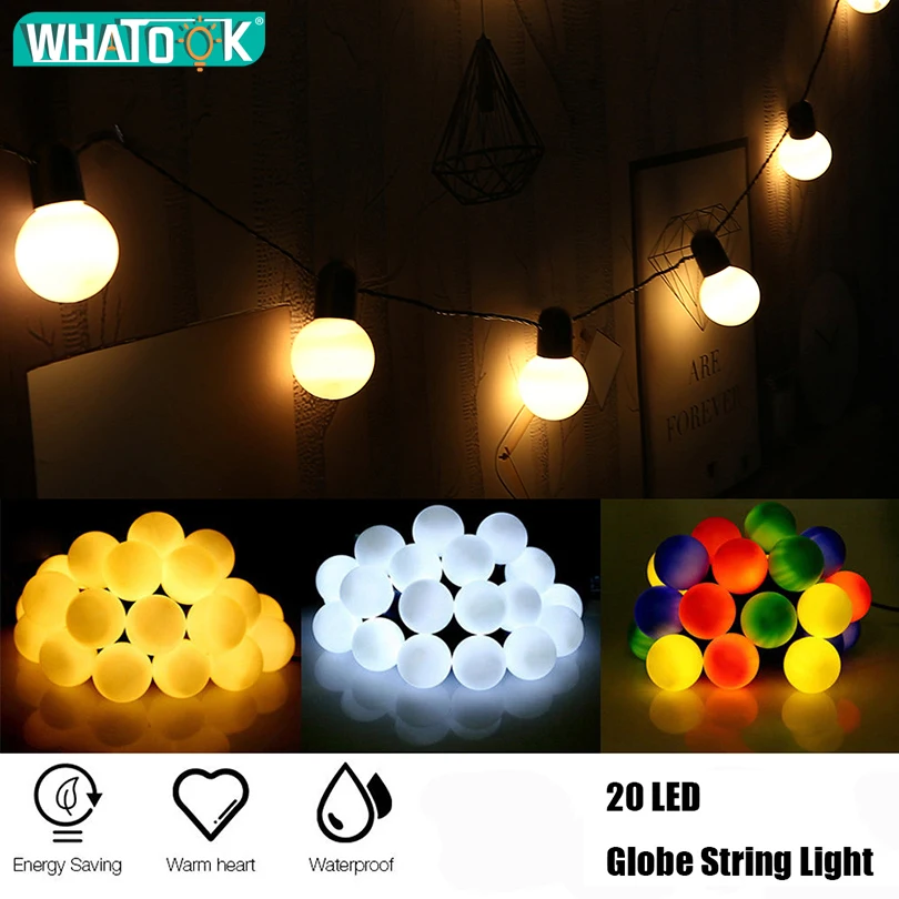20 LED глобус шар струнный светильник Рождество открытый подвесной s luce