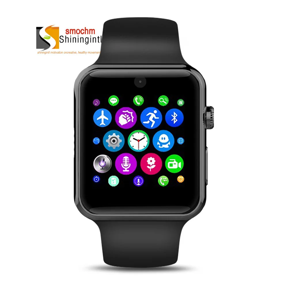 GSM Bluetooth SmartWatch Phone MTK2502C Smart Watch Camera SIM Card Silicone Sports for Apple Iphone Huawei Xiaomi Android Phone