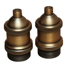 Винтаж Цоколи лампы E26E27 Эдисона винт лампы гнездо крышка ламповый Цоколь для люстры крышка из алюминиевого сплава покрытие лампы держатели 2 шт