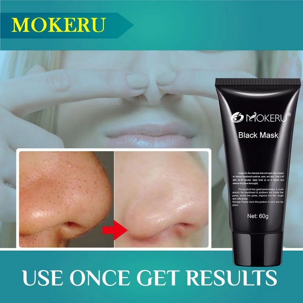 Mokeru 1 шт Профессиональный натуральный глубокой очистки peel off mask маска от черных точек маска для лица бамбуковый уголь маска от угрей для женщин