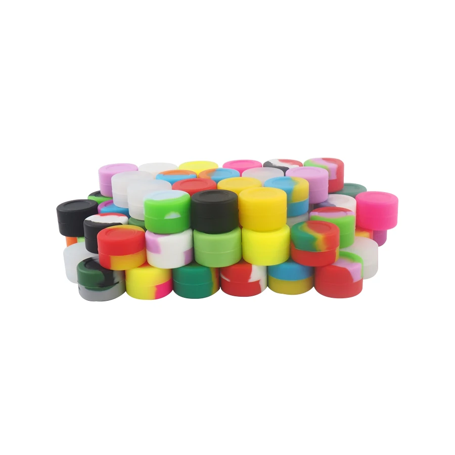 

25pcs 3ml Silicone Jar Containers Non Stick Silicone Oil Kitchen Container Jar Storage