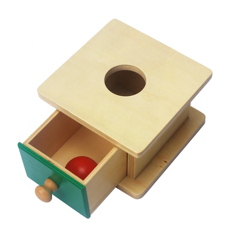 

Kids Toy Montessori Materials Teaching Aids Wooden Ball Matching Box Learning Educational Preschool Training Brinquedos Juguets