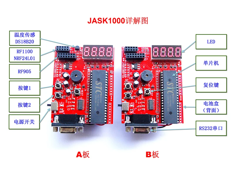 В NRF24L01/NRF905/CC1101 беспроводной Совет по развитию, на основе 51, содержит два этажа дизайн источников