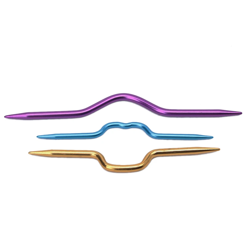 3 шт. спицы для вязания крючком Крючки швейная стежка Спицы для вязания алюминиевые DIY кривые скрученные изогнутая игла ремесло DIY инструмент
