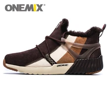 ONEMIX New Arrival Winter Men s Boots Warm Wool Sports Shoes Athletic Sneakers Running Shoes for