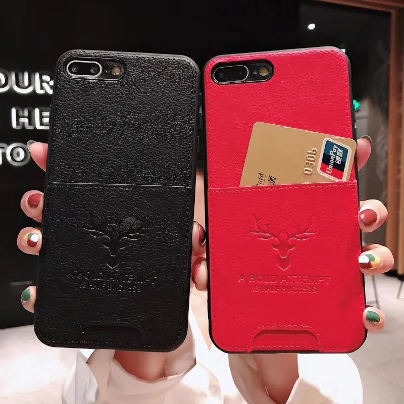 Роскошный чехол бумажник с рисунком оленя для iphone 7 6 6S X10 8 plus XR XS MAX модные мягкие