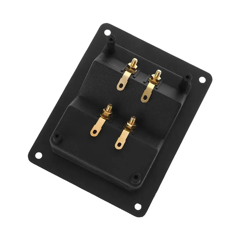 2019 New 1 Pc Terminal Cup Connector 266 Parts Express Binding Posts Gold Banana Jacks Recessed Bi-Amp Speaker Box Black