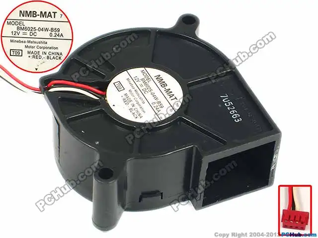 NMB MAT BM6025 04W B59 T09 DC 12V 0.24A 60x60x25 мм Сервер вентилятор охлаждения|blower fan|12v dc blower fanserver fan |