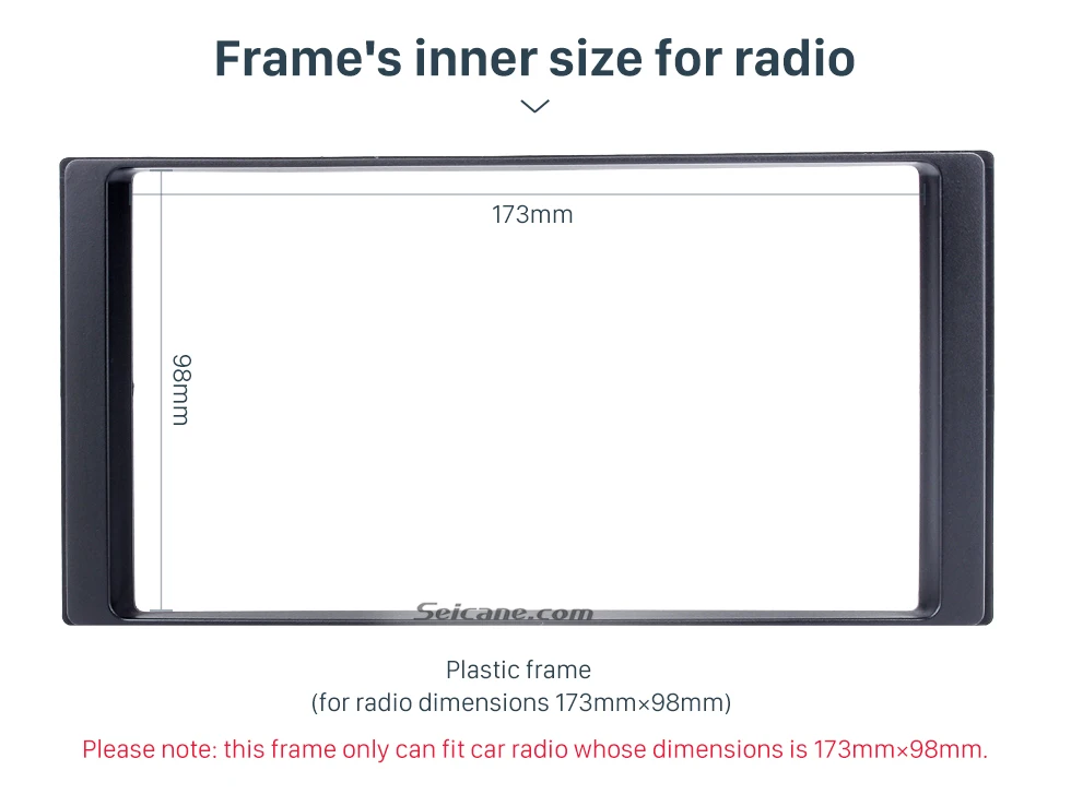 Seicane 173*98 мм подходящий переходник 2 Din автомобильная аудио рамка облицовка панель установка комплект для 2008-2013 Subaru Impreza черный